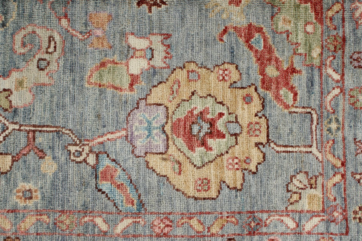 5x7 Gray and Multicolor Oushak Rug