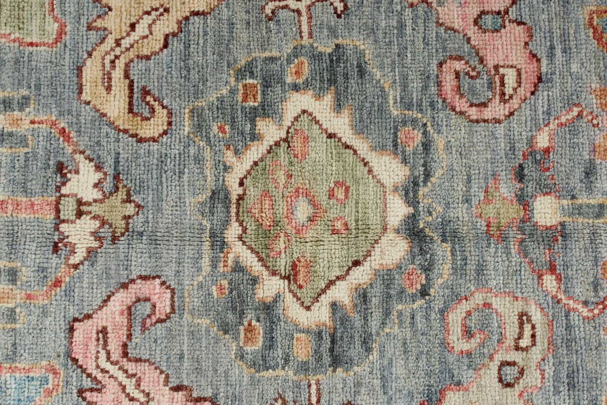 5x7 Gray and Multicolor Oushak Rug