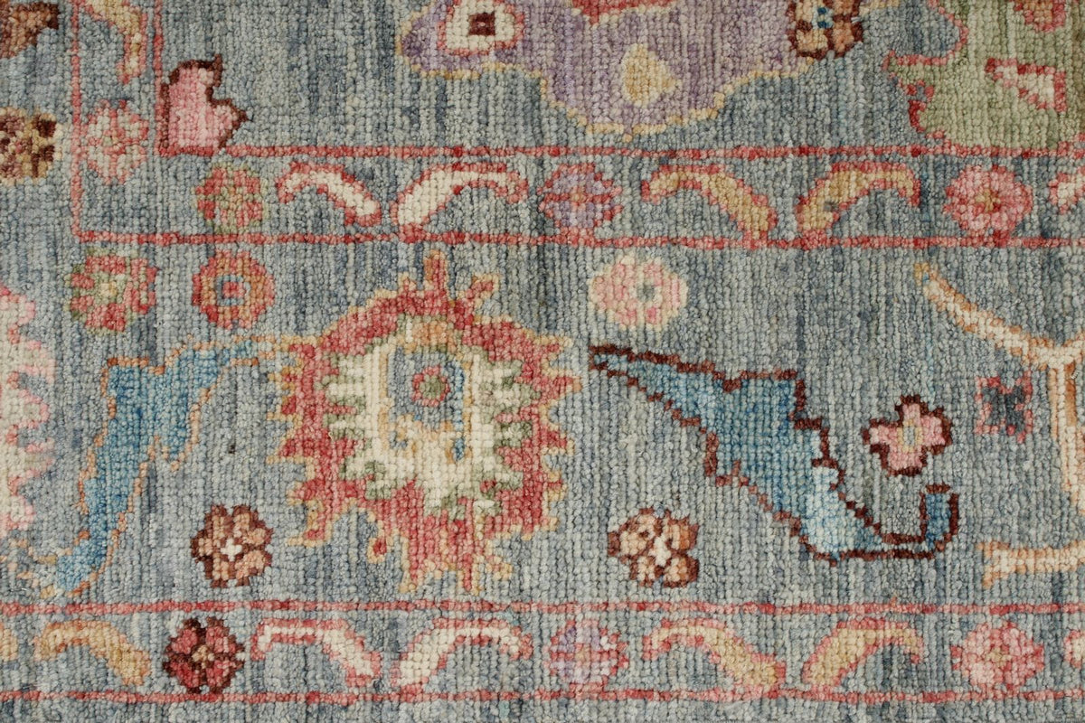 5x7 Gray and Multicolor Oushak Rug