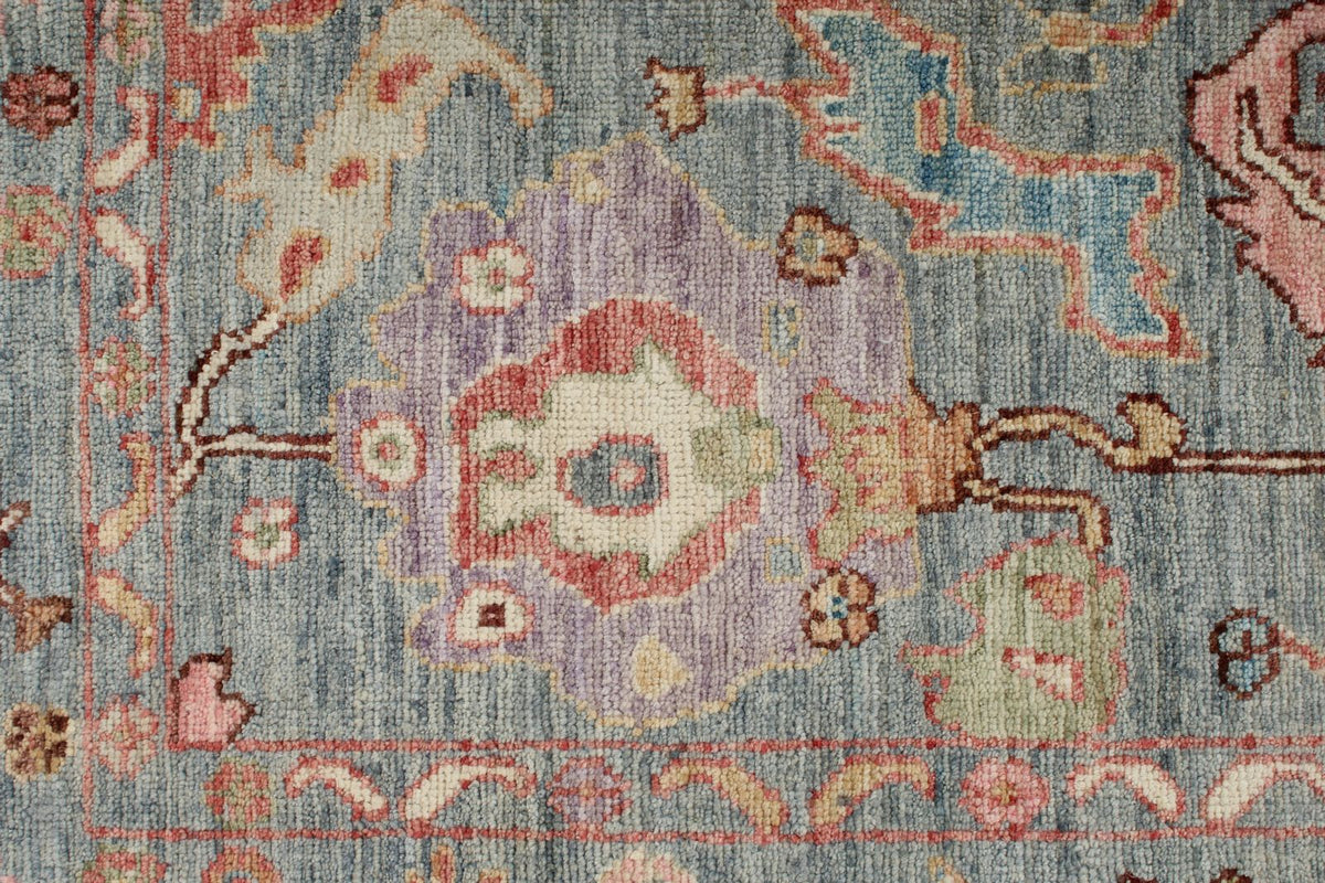 5x7 Gray and Multicolor Oushak Rug