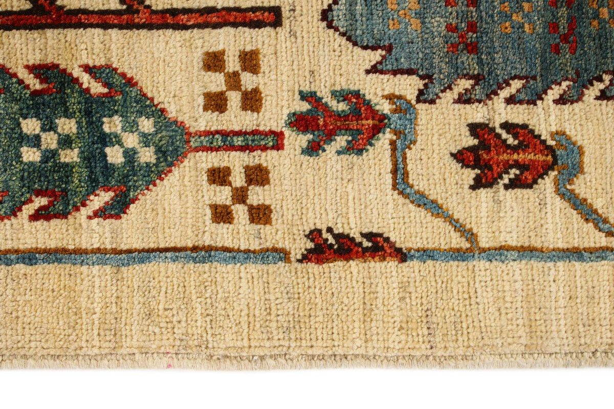 4x6 Ivory and Multıcolor Anatolian Traditional Rug