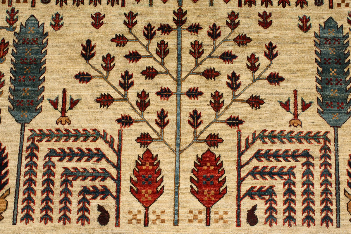 4x6 Ivory and Multıcolor Anatolian Traditional Rug
