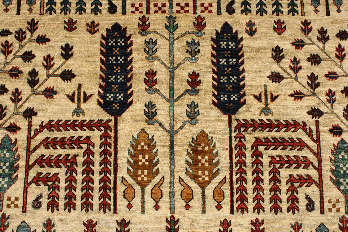4x6 Ivory and Multıcolor Anatolian Traditional Rug