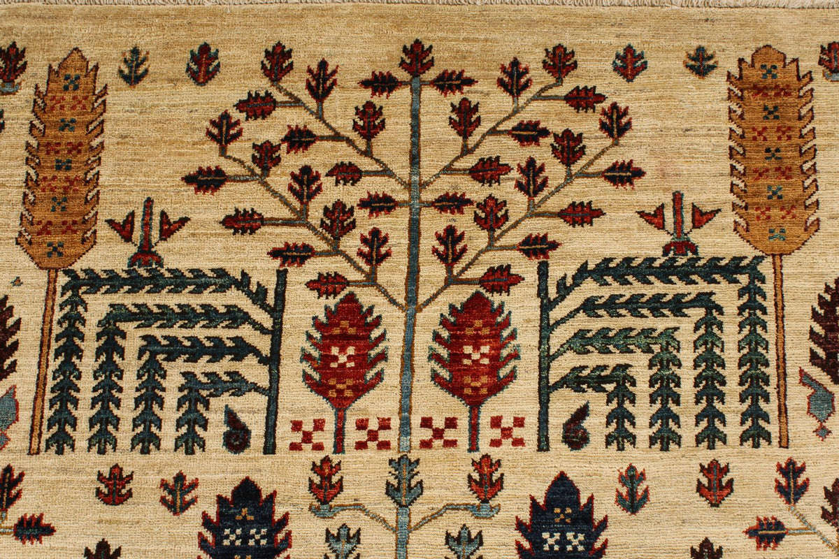 4x6 Ivory and Multıcolor Anatolian Traditional Rug