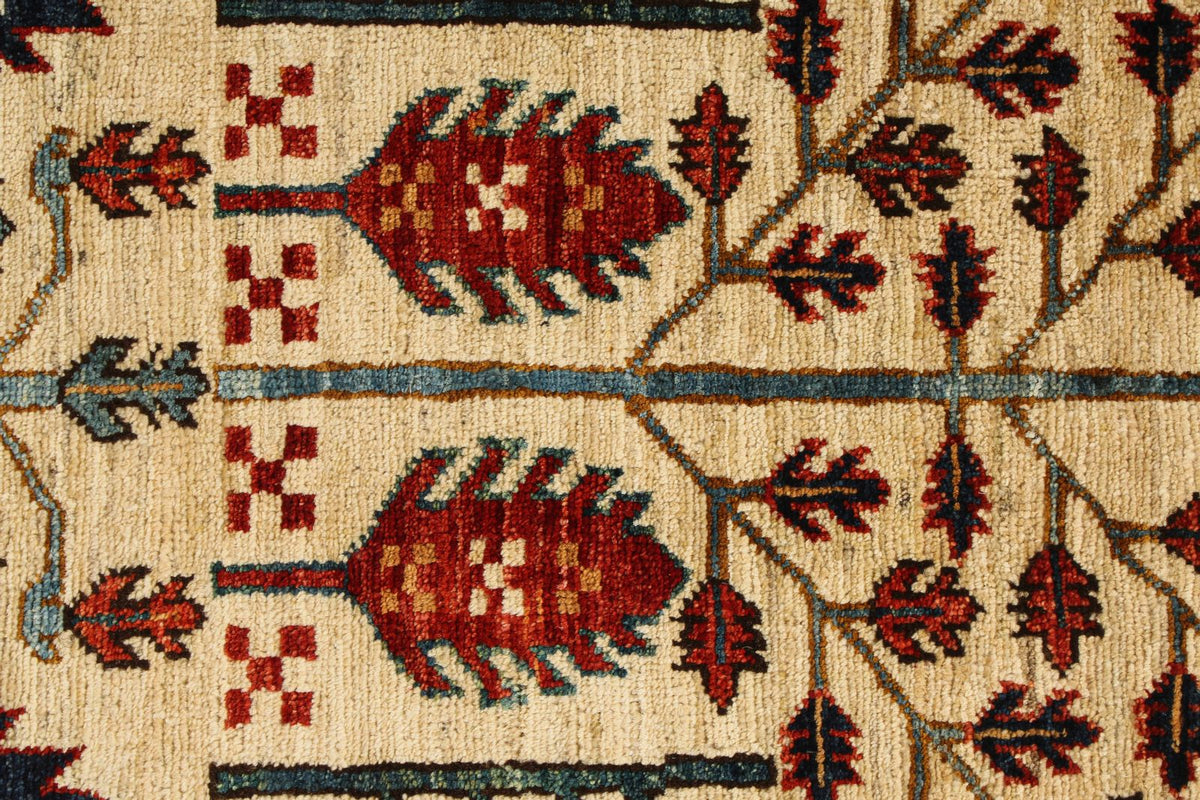 4x6 Ivory and Multıcolor Anatolian Traditional Rug