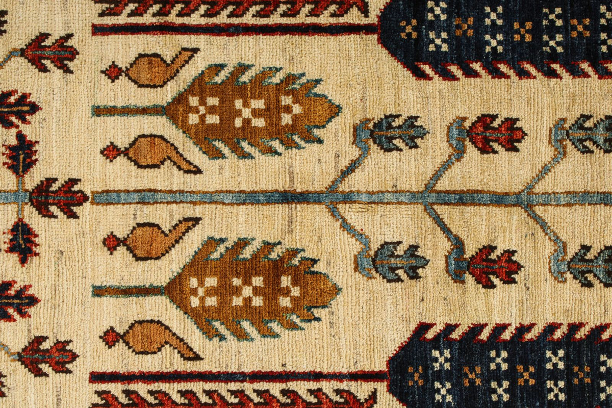 4x6 Ivory and Multıcolor Anatolian Traditional Rug