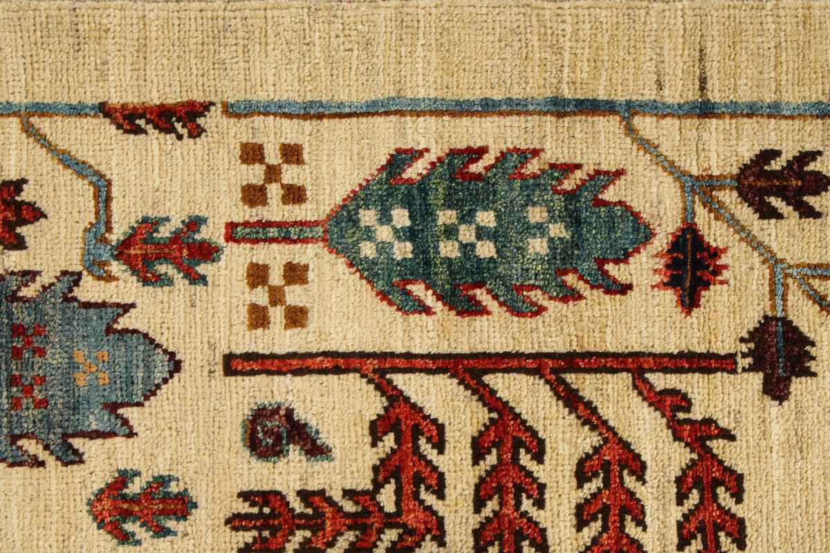 4x6 Ivory and Multıcolor Anatolian Traditional Rug
