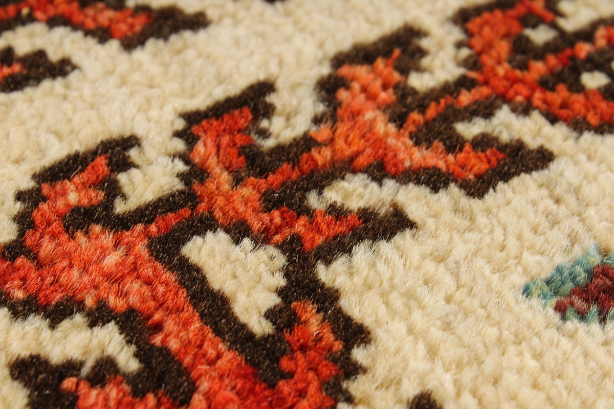 4x6 Ivory and Multıcolor Anatolian Traditional Rug