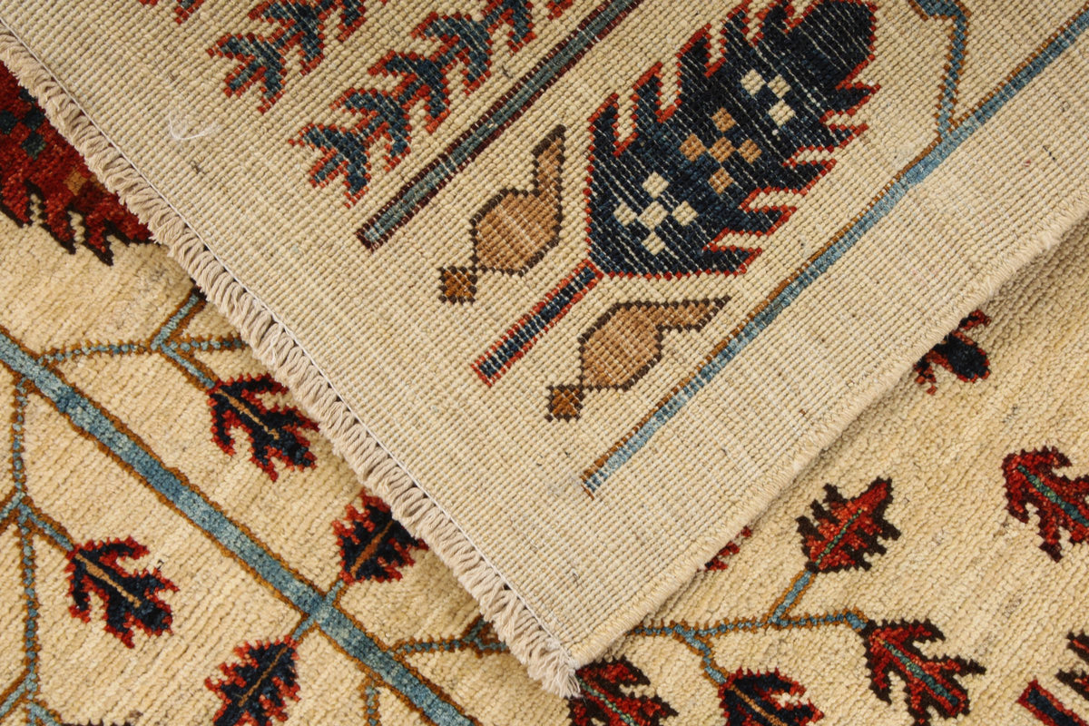 4x6 Ivory and Multıcolor Anatolian Traditional Rug