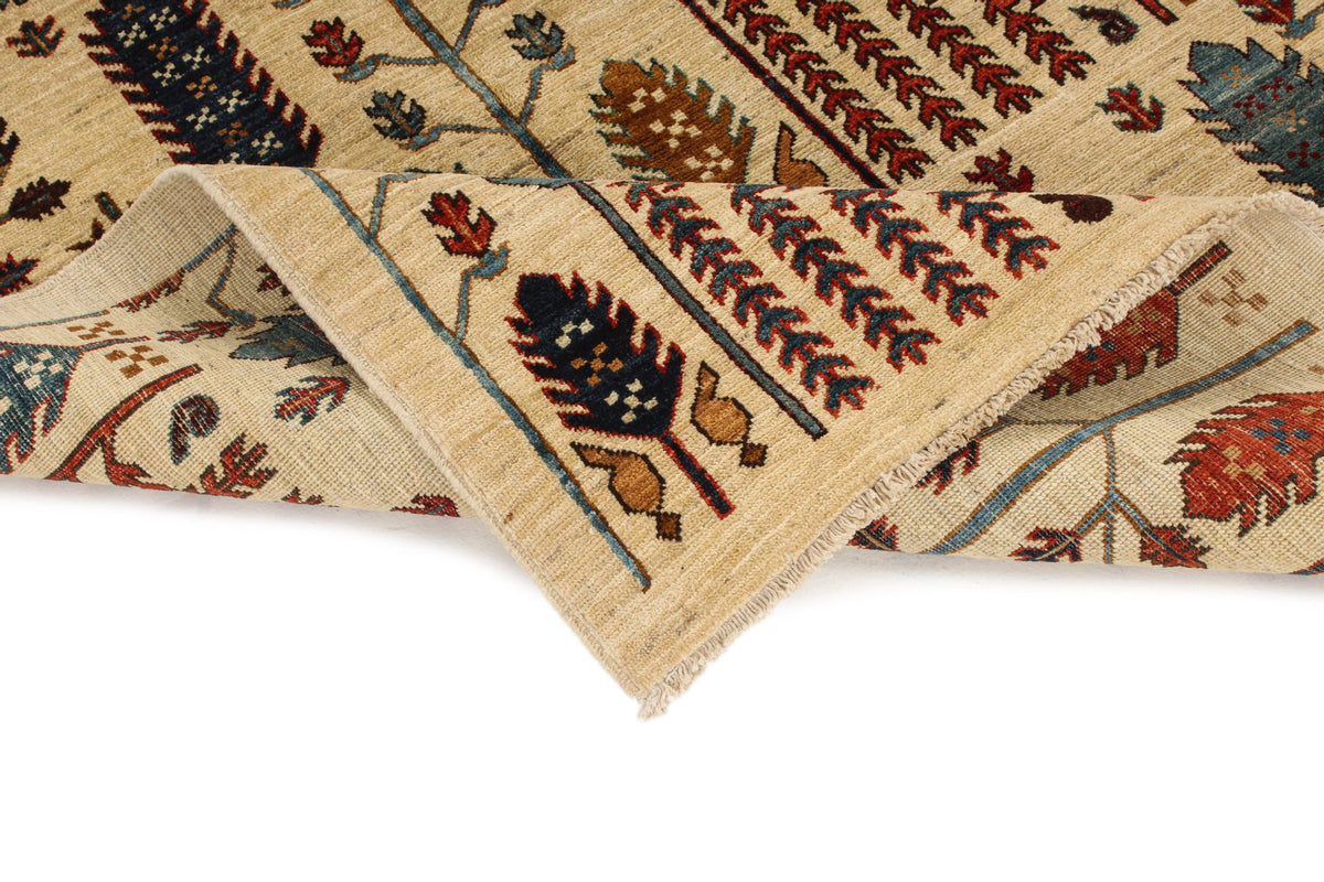4x6 Ivory and Multıcolor Anatolian Traditional Rug