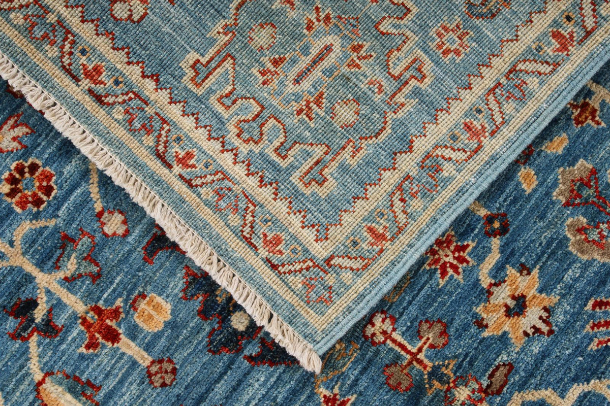 4x6 Blue and Multicolor Anatolian Traditional Rug