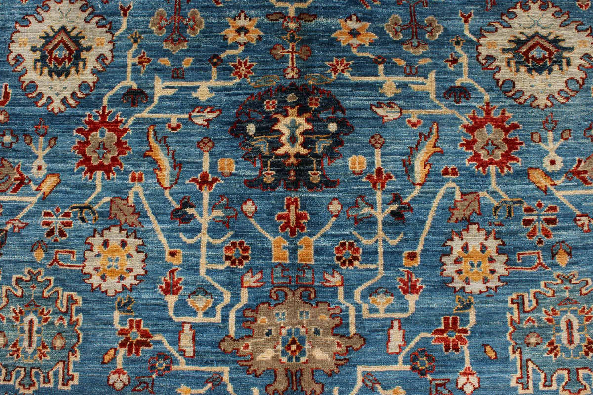 4x6 Blue and Multicolor Anatolian Traditional Rug
