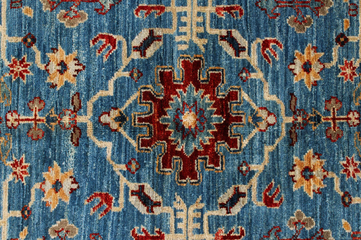 4x6 Blue and Multicolor Anatolian Traditional Rug