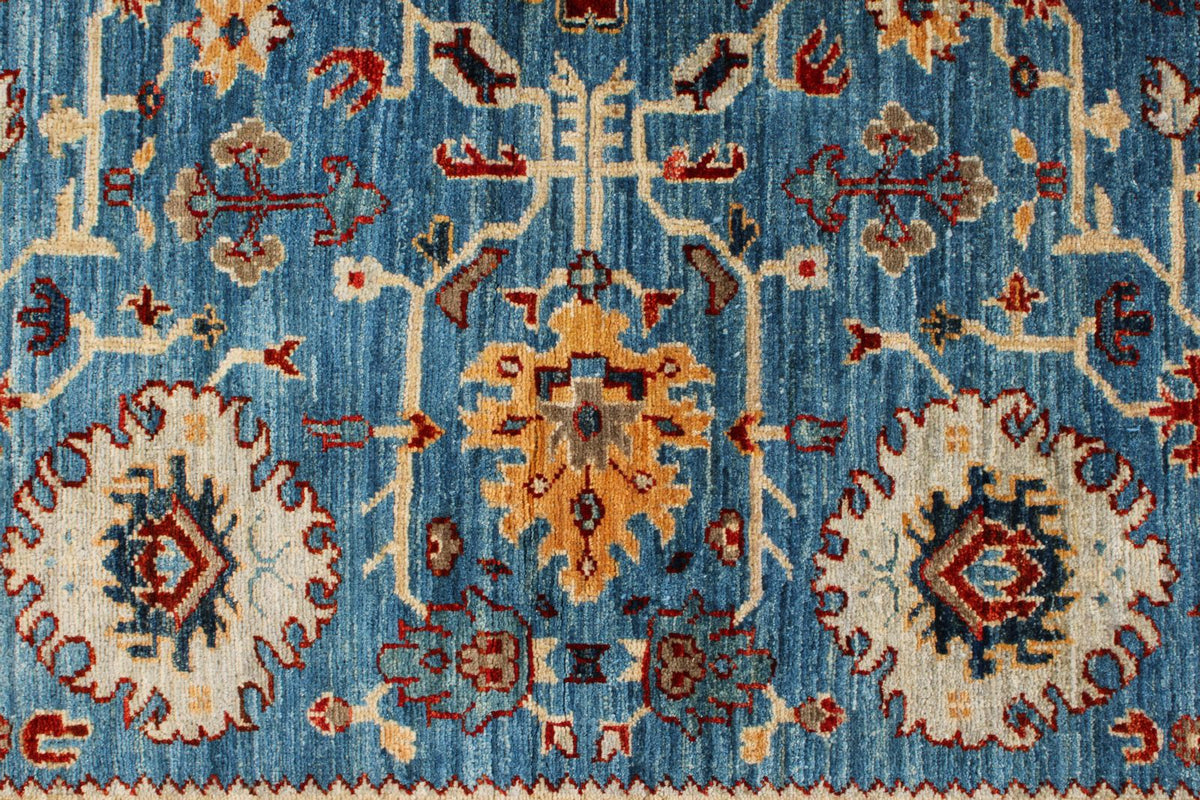 4x6 Blue and Multicolor Anatolian Traditional Rug