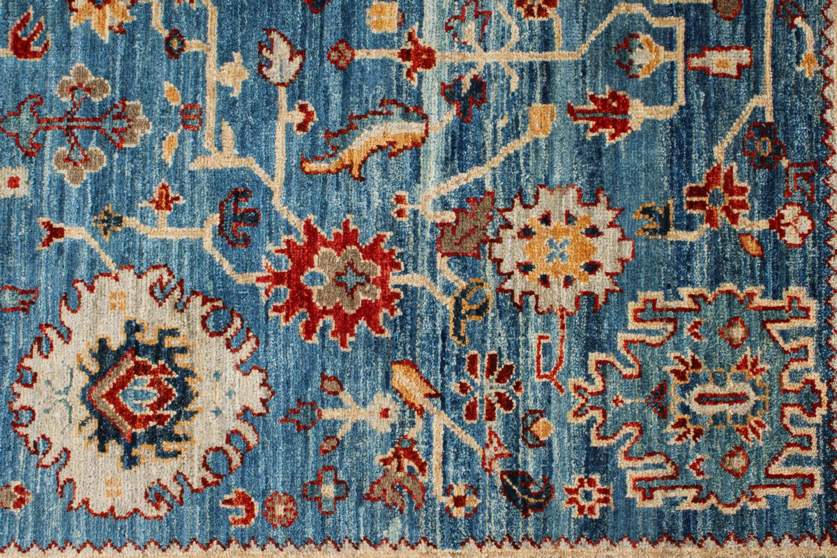 4x6 Blue and Multicolor Anatolian Traditional Rug