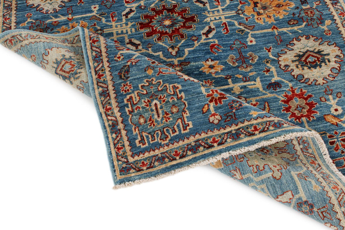 4x6 Blue and Multicolor Anatolian Traditional Rug