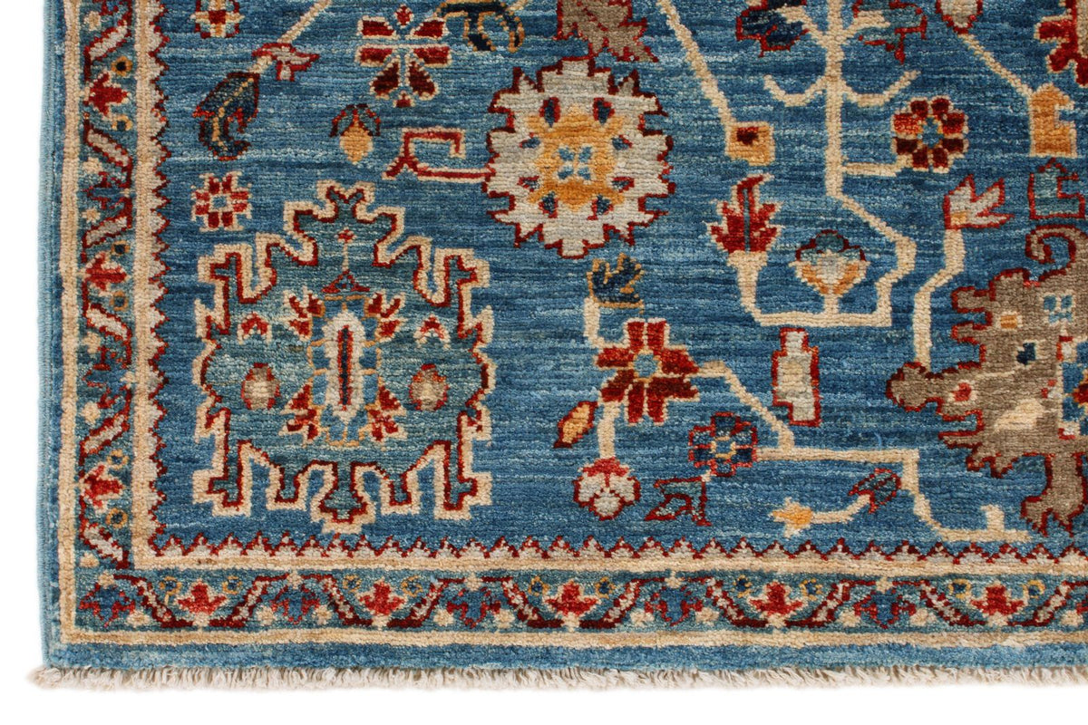 4x6 Blue and Multicolor Anatolian Traditional Rug