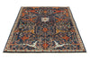 4x6 Navy and Multicolor Traditional Rug