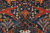 4x6 Navy and Multicolor Traditional Rug