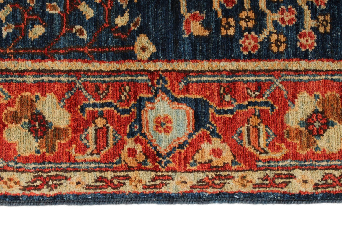 4x6 Navy and Red Anatolian Traditional Rug