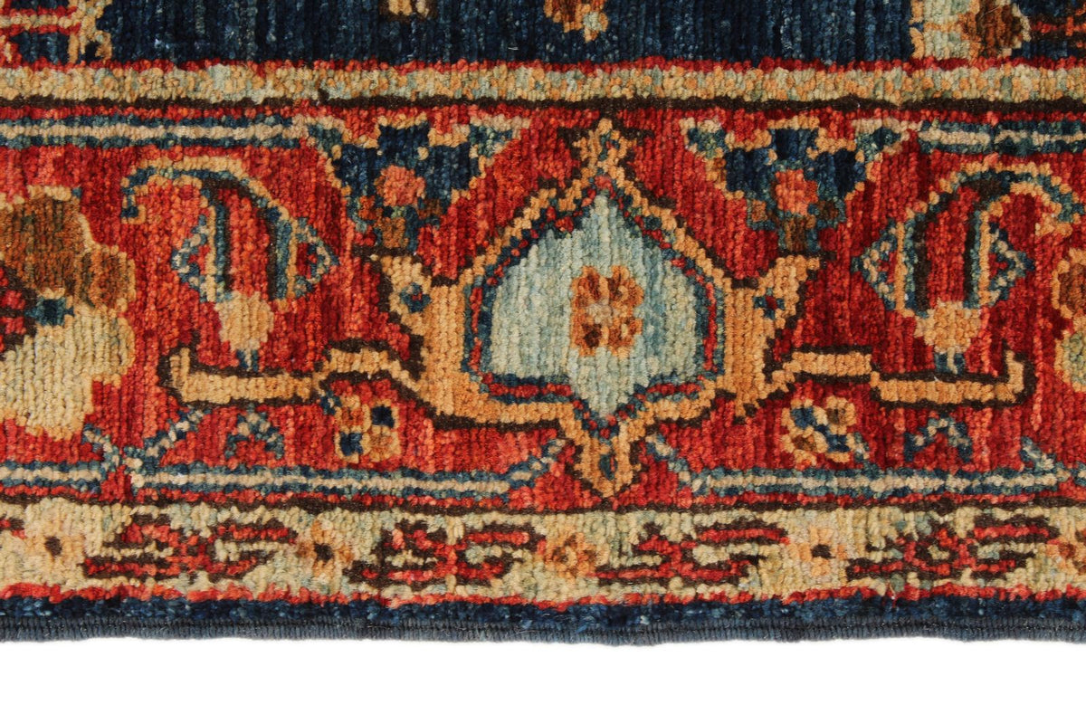 4x6 Navy and Red Anatolian Traditional Rug