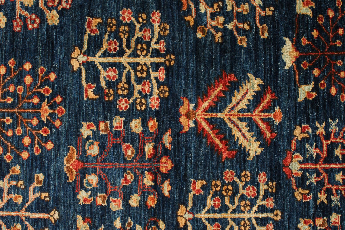 4x6 Navy and Red Anatolian Traditional Rug