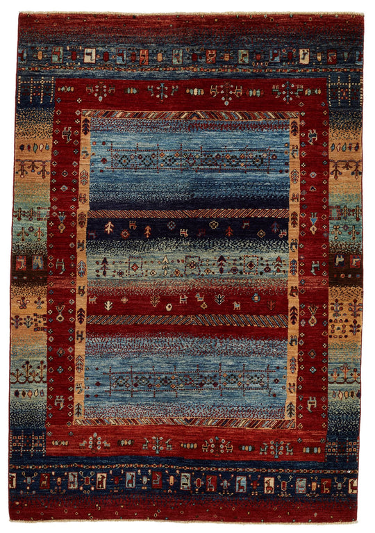 4x6 Multicolor Anatolian Tribal Rug