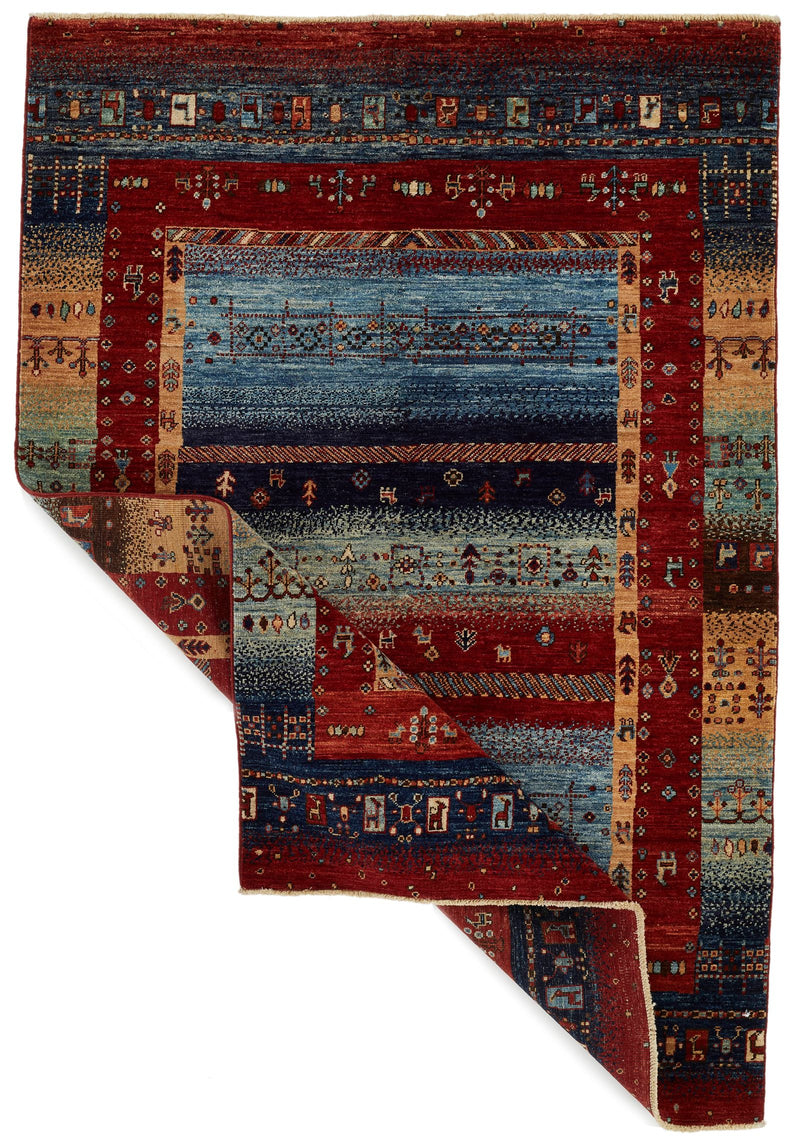 4x6 Multicolor Anatolian Tribal Rug