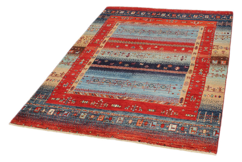 4x6 Multicolor Anatolian Tribal Rug