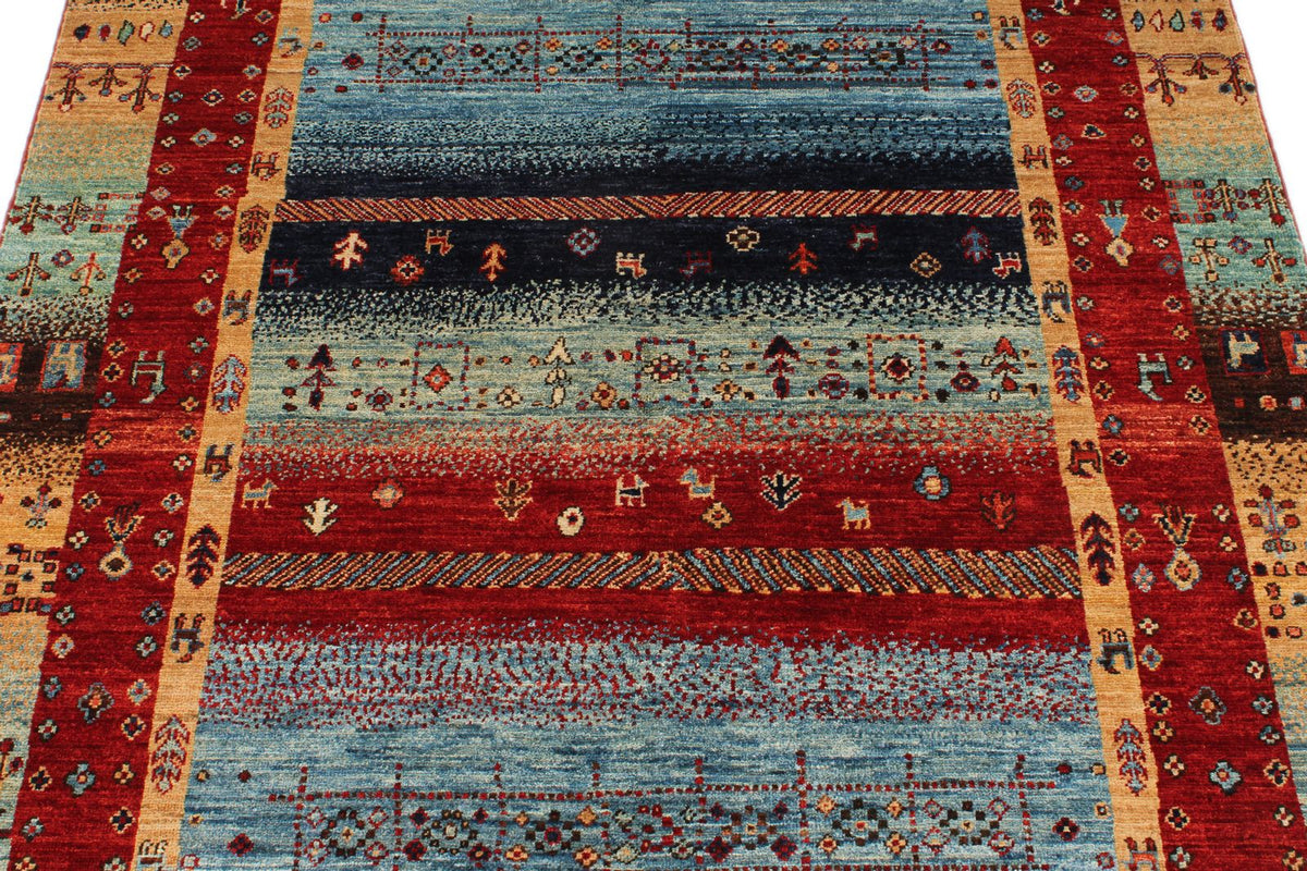 4x6 Multicolor Anatolian Tribal Rug