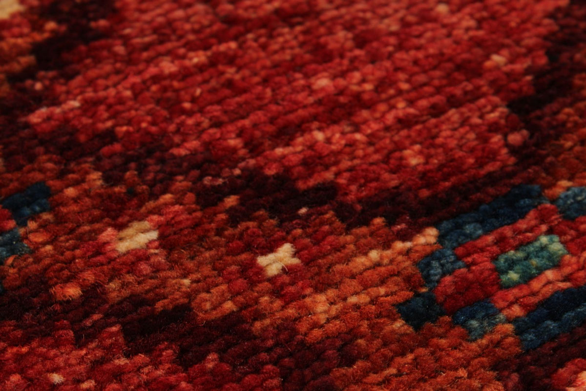 3x10 Red and Multicolor Turkish Tribal Runner