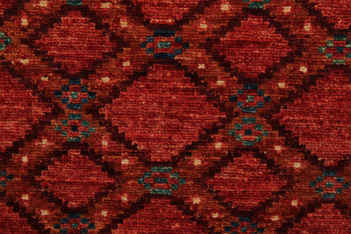 3x10 Red and Multicolor Turkish Tribal Runner