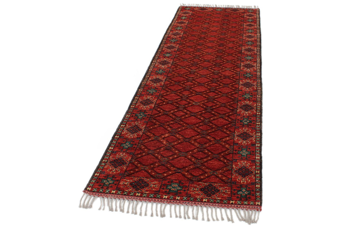 3x10 Red and Multicolor Turkish Tribal Runner