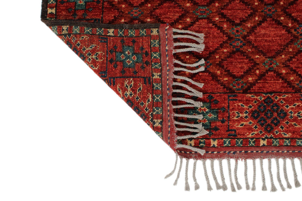 3x10 Red and Multicolor Turkish Tribal Runner