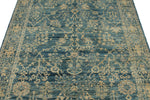 5x7 Light Blue and Ivory Traditional Rug