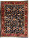 9x12 Navy and Red Anatolian Traditional Rug