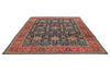 9x12 Navy and Red Anatolian Traditional Rug