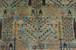 9x12 Light Blue and Light Green Traditional Rug