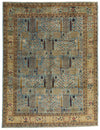 9x12 Light Blue and Light Green Traditional Rug