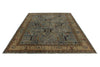 9x12 Light Blue and Light Green Traditional Rug