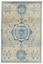 8x12 Ivory and Blue Anatolian Traditional Rug