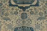 8x12 Ivory and Blue Anatolian Traditional Rug