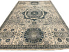 8x12 Ivory and Blue Anatolian Traditional Rug