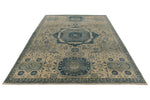 8x12 Ivory and Blue Anatolian Traditional Rug