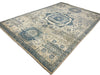 8x12 Ivory and Blue Anatolian Traditional Rug