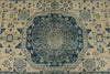 8x12 Ivory and Blue Anatolian Traditional Rug