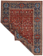 9x12 Red and Navy Anatolian Traditional Rug