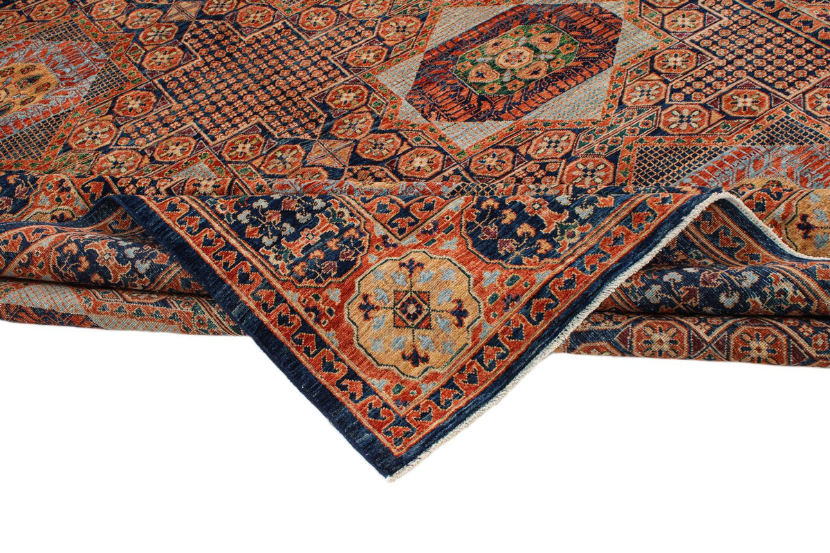 8x10 Red and Navy Anatolian Traditional Rug