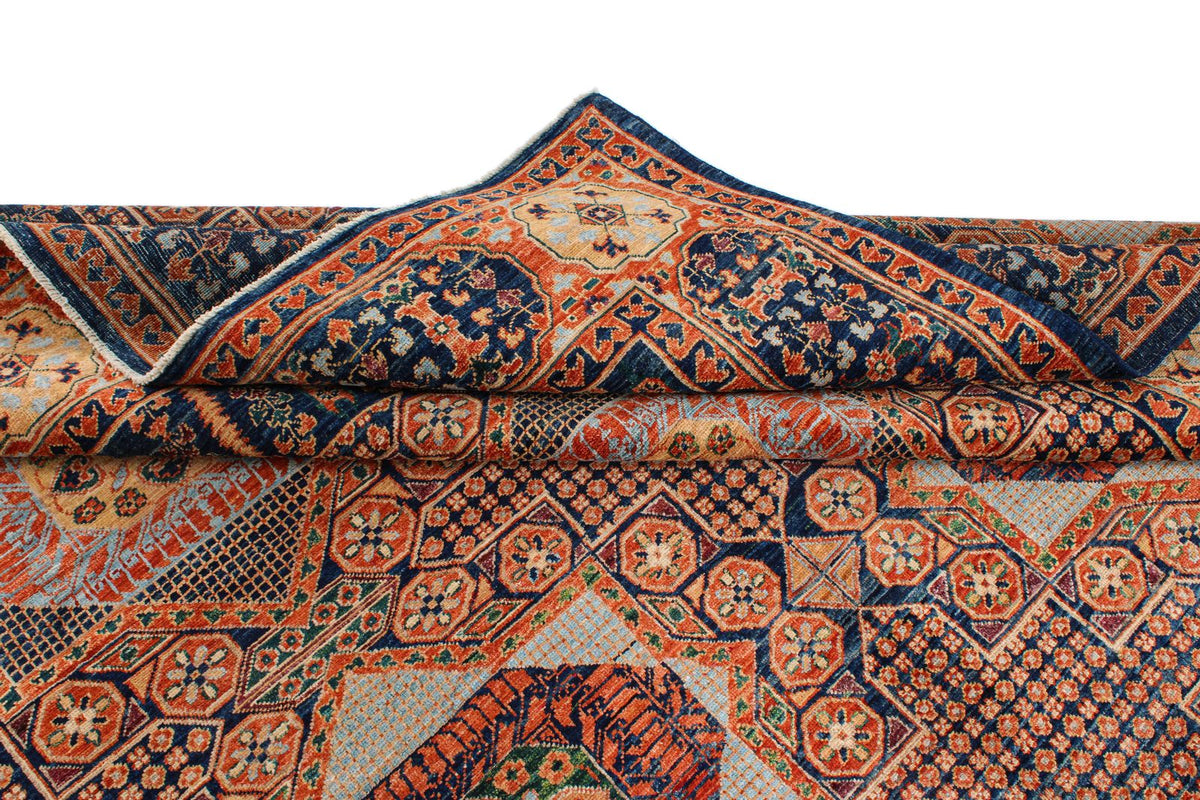 8x10 Red and Navy Anatolian Traditional Rug