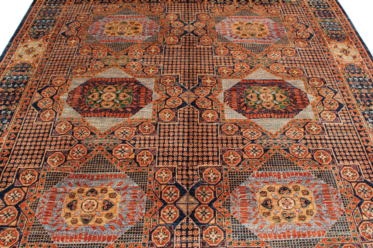 8x10 Red and Navy Anatolian Traditional Rug